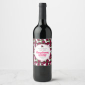 Himbeerwein zeichnend Himbeeren Weinetikett (Vorderseite)