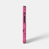 Himbeerwirbel: Abstrakte Spritzkunst iPhone Hülle (Linke Seite)