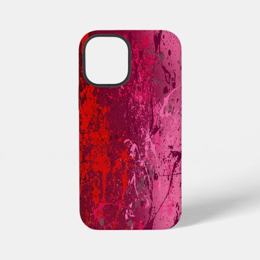 Himbeerwirbel: Abstrakte Spritzkunst iPhone Hülle (Rückseite)