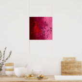Himbeerwirbel: Abstrakte Spritzkunst Poster (Küche)