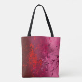 Himbeerwirbel: Abstrakte Spritzkunst Tasche (Rückseite)