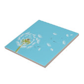 Himblauer Löwenzahn Fliese (Seite)