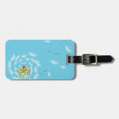 Himblauer Löwenzahn Gepäckanhänger (Vorderseite horizontal)