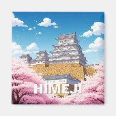 Himeji Castle Cherry Blüten Magnet (Vorne)
