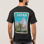 Himeji Castle Japan Travel Poster T-Shirt (Rückseite)