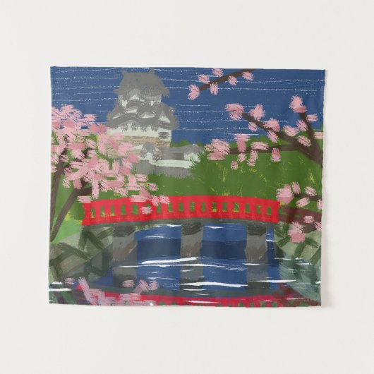 Himeji Castle Wandteppich (Vorderseite (Horizontal))