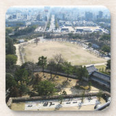 Himeji, Japan (Blick von der Burg auf der Spitze) Getränkeuntersetzer (Vorderseite)