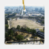 Himeji, Japan (Blick von der Burg auf der Spitze) Keramikornament (Vorderseite)