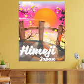Himeji Japan blüht Poster. Leinwanddruck (Insitu (Wohnzimmer))