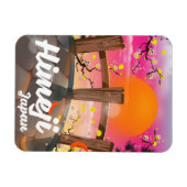 Himeji Japan blüht Poster. Magnet (Horizontal)