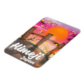 Himeji Japan blüht Poster. Magnet (Linke Seite)