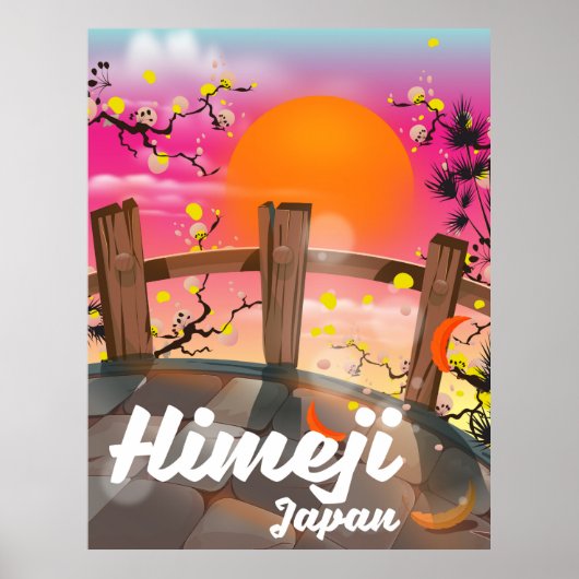 Himeji Japan blüht Poster. Poster (Vorne)