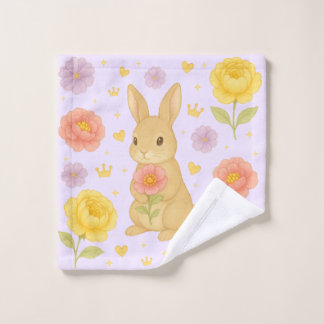 HIMEKARI Floral Bunny Wash Towel – Purple Waschlappen
