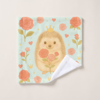 HIMEKARI Floral Hedgehog Wash Towel – Green Waschlappen