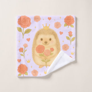 HIMEKARI Floral Hedgehog Wash Towel – Purple Waschlappen