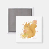 HIMEKARI Floral Squirrel Magnet –Clear (Vorderseite/Rückseite)
