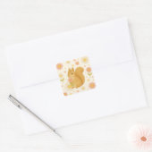 HIMEKARI Floral Squirrel Sticker (Cream)  (Umschlag)