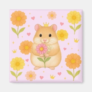 himekari, hamster, floral hamster, transparent, cl magnet