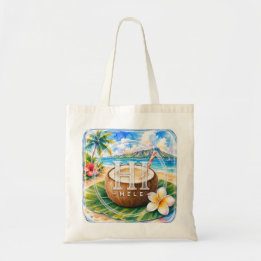 HIMELE Hawaiianische Tragetasche Kokosnuss