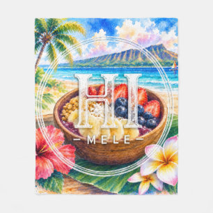 HIMELE-Wurfdecke Açaí Bowl unterstützen Fleecedecke