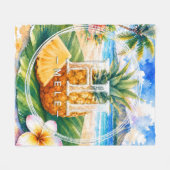 HIMELE-Wurfdecke Pineapple unterstützen Fleecedecke (Vorderseite (Horizontal))