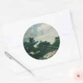 Himmel 001 runder aufkleber (Umschlag)