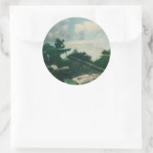 Himmel 001 runder aufkleber (Tasche)