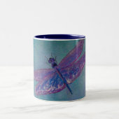 Himmel-Abstreicheisen-Libelle Zweifarbige Tasse (Mittel)