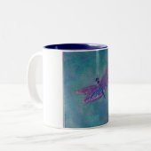 Himmel-Abstreicheisen-Libelle Zweifarbige Tasse (Vorderseite Links)
