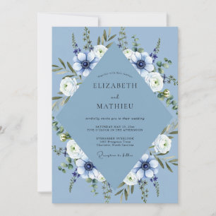 Himmel Anemone Laub Hochzeit Einladung