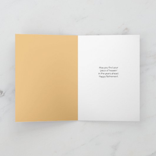 Himmel auf eine Ruhestandskarte Karte (Innenseite)