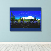 Himmel auf Erden | Geldberg Leinwanddruck (Insitu (Holzboden))