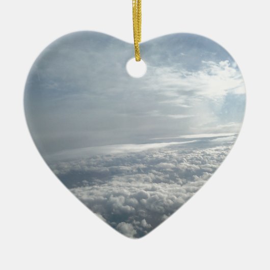 Himmel, Aussicht auf das Flugzeug, wunderschöne Wo Keramik Ornament (Vorne)