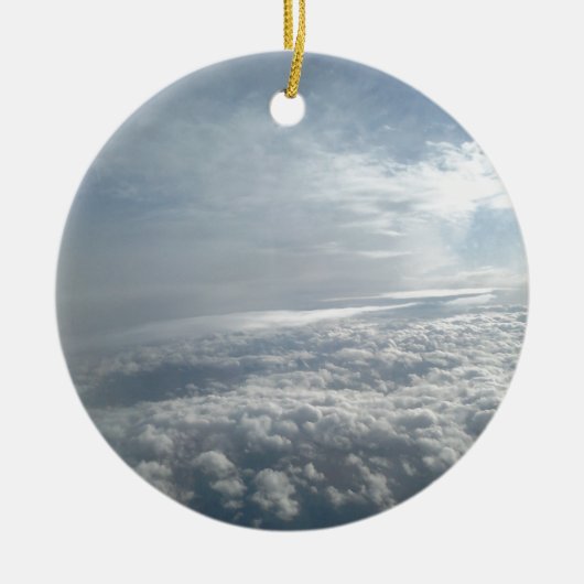 Himmel, Aussicht auf das Flugzeug, wunderschöne Wo Keramik Ornament (Vorne)