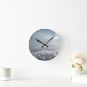 Himmel, Aussicht auf das Flugzeug, wunderschöne Wo Runde Wanduhr (Zuhause)
