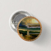 Himmel begrüßt Embrace Jesus in der Abenddämmerung Button (Vorne & Hinten)