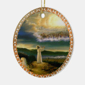 Himmel begrüßt Embrace Jesus in der Abenddämmerung Keramikornament (Links)