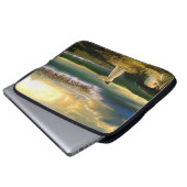 Himmel begrüßt Embrace Jesus in der Abenddämmerung Laptopschutzhülle (Vorne Knopf)