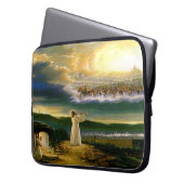 Himmel begrüßt Embrace Jesus in der Abenddämmerung Laptopschutzhülle (Vorderseite Links)