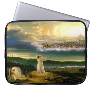 Himmel begrüßt Embrace Jesus in der Abenddämmerung Laptopschutzhülle
