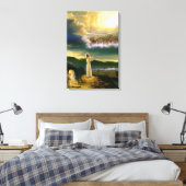 Himmel begrüßt Embrace Jesus in der Abenddämmerung Leinwanddruck (Insitu (Schlafzimmer))