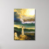 Himmel begrüßt Embrace Jesus in der Abenddämmerung Leinwanddruck (Vorderseite)