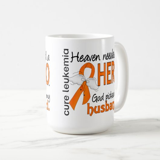 Himmel benötigte eine Held-Ehemann-Leukämie Kaffeetasse (VorderseiteRechts)