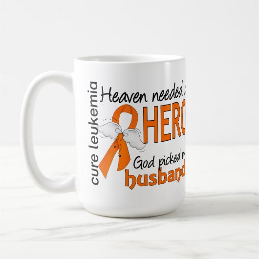 Himmel benötigte eine Held-Ehemann-Leukämie Kaffeetasse (Links)