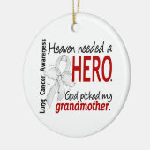 Himmel benötigte einen Held-Großmutter-Lungenkrebs Keramik Ornament (Links)