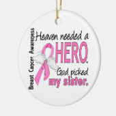 Himmel benötigte einen Held-Schwester-Brustkrebs Keramikornament (Links)