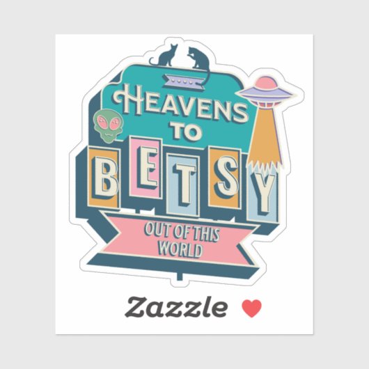 Himmel bis Betsy Aufkleber (Blatt)