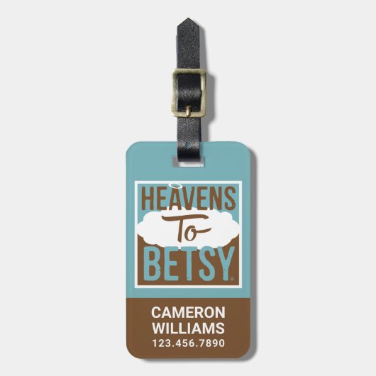 Himmel bis Betsy Gepäckanhänger (Vorderseite vertikal)