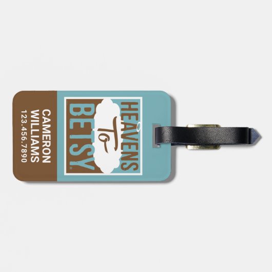 Himmel bis Betsy Gepäckanhänger (Rückseite horizontal)