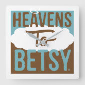 Himmel bis Betsy Quadratische Wanduhr (Vorderseite)